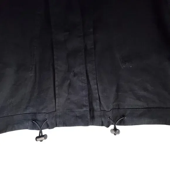 Rag & Bone Piper Linen Jacket Navy SZ L Big Pockets Adjustable Waist NWOT - Picture 9 of 11